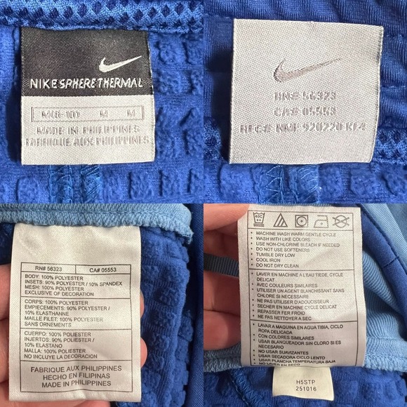 Nike Sphere Thermal Women's Size Medium Running Jacket Blue Quarter Zip - Picture 10 of 10